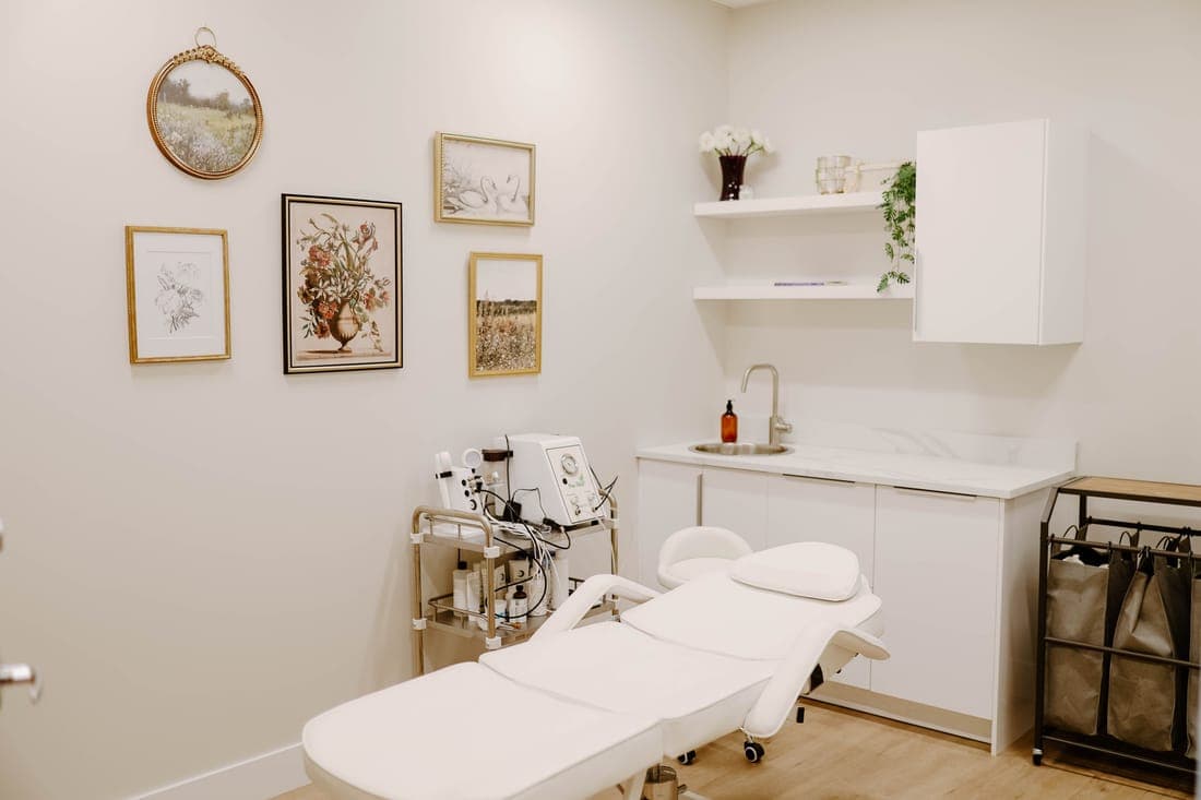 Treatment room at Pagora Laser & Esthetics, Bedford NS